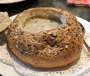 Polish Zur or Zurek served in bread