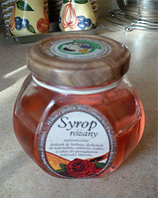 Jar of syrop rozany