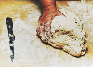 Pierogi dough kneading