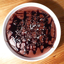 Polish chocolate pudding (budyn)
