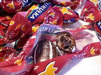 Polish kukulki candies close-up