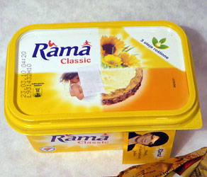 Polish margarine Rama for bread spreading