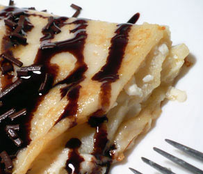 Polish pancakes - nalesniki with curd cheese