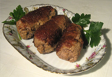 Polish zrazy - beef rolls