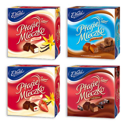 Different kinds of Polish 'ptasie mleczko'